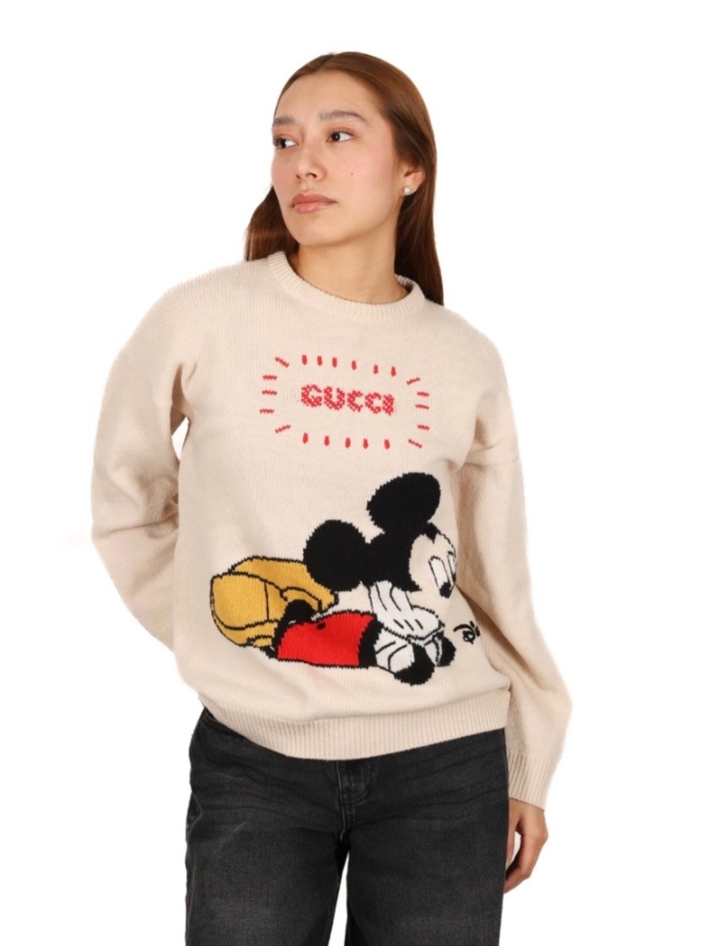 Gucci x Disney Mickey Mouse Wool Sweater Ivory Size Large